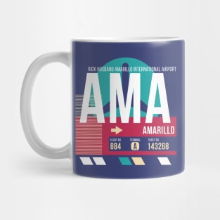 Amarillo, Texas (AMA) Airport Code Baggage Tag Mug